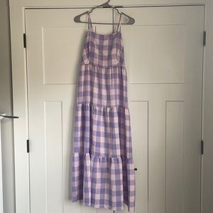 Petal and Pup Lavender Plaid Maxi